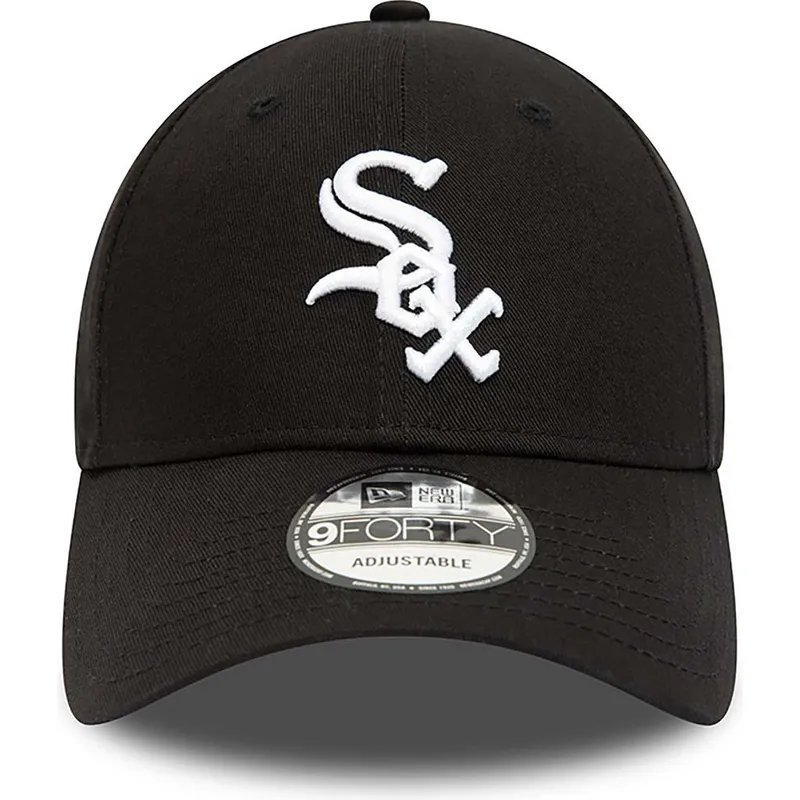 cepur-izliekta-melns-regulejams-9forty-team-side-patch-no-chicago-white-sox-mlb-no-new-era