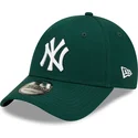 dunkelgrune-verstellbare-9forty-league-essential-kappe-der-new-york-yankees-mlb-von-new-era