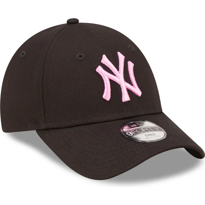cepur-izliekta-melns-regulejams-berniem-rosa-9forty-league-essential-no-new-york-yankees-mlb-no-new-era