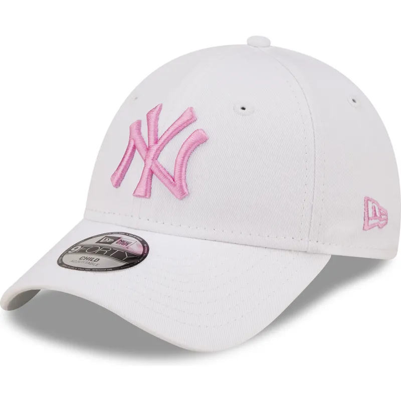 cepur-izliekta-balts-regulejams-berniem-rosa-9forty-league-essential-no-new-york-yankees-mlb-no-new-era