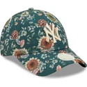 cepur-izliekta-zals-regulejams-9forty-all-over-print-floral-no-new-york-yankees-mlb-no-new-era