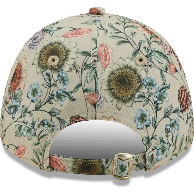 cap-izliekta-beige-adjustable-strap-9forty-all-over-print-floral-no-new-york-yankees-mlb-no-new-era