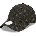 gorra-curva-negra-ajustable-para-mujer-9forty-monogram-de-new-york-yankees-mlb-de-new-era