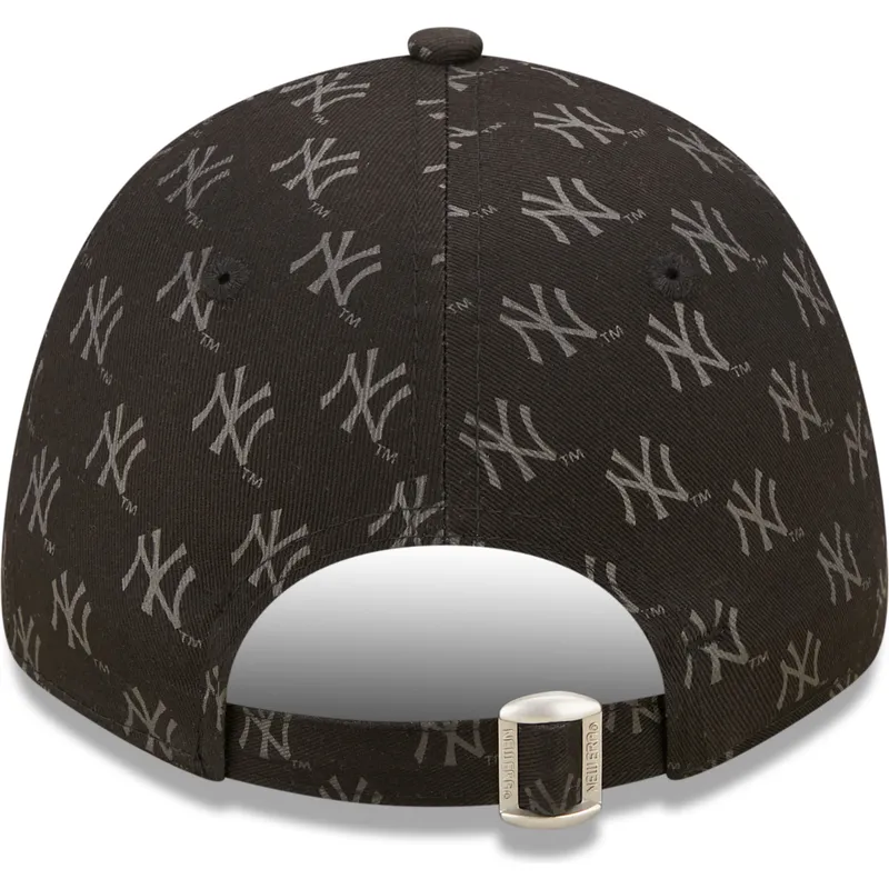 schwarze-gebogene-verstellbare-damenkappe-9forty-monogram-der-new-york-yankees-mlb-von-new-era