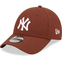 cepur-izliekta-bruns-regulejams-9forty-linen-no-new-york-yankees-mlb-no-new-era