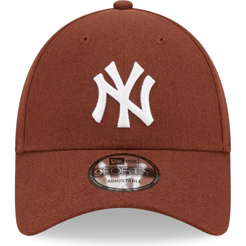 cepur-izliekta-bruns-regulejams-9forty-linen-no-new-york-yankees-mlb-no-new-era