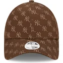 cepur-izliekta-bruns-regulejams-9forty-monogram-no-new-york-yankees-mlb-no-new-era