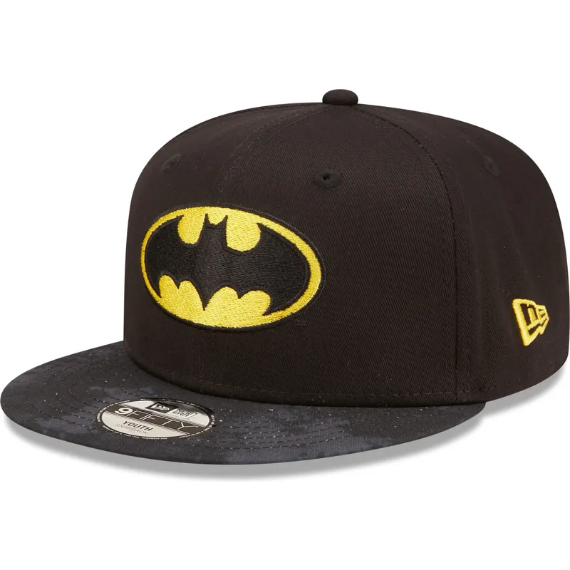 cepur-plakana-melns-snapback-berniem-9fifty-no-batman-dc-comics-no-new-era