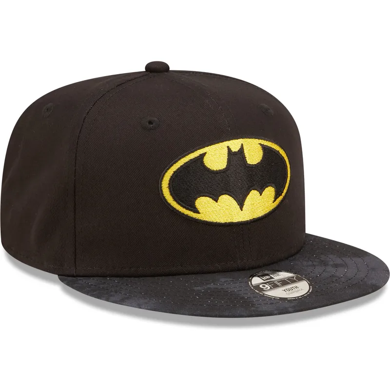 cepur-plakana-melns-snapback-berniem-9fifty-no-batman-dc-comics-no-new-era