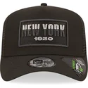 cepur-izliekta-truckeris-melns-snapback-new-york-a-frame-repreve-usa-state-no-new-era