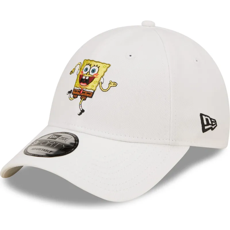 cepur-izliekta-balts-regulejams-9forty-no-spongebob-no-new-era