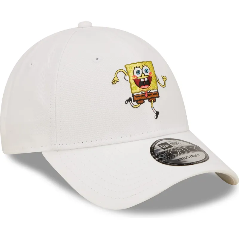 cepur-izliekta-balts-regulejams-9forty-no-spongebob-no-new-era