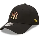 gorra-curva-negra-ajustable-con-logo-naranja-9forty-gradient-infill-de-new-york-yankees-mlb-de-new-era