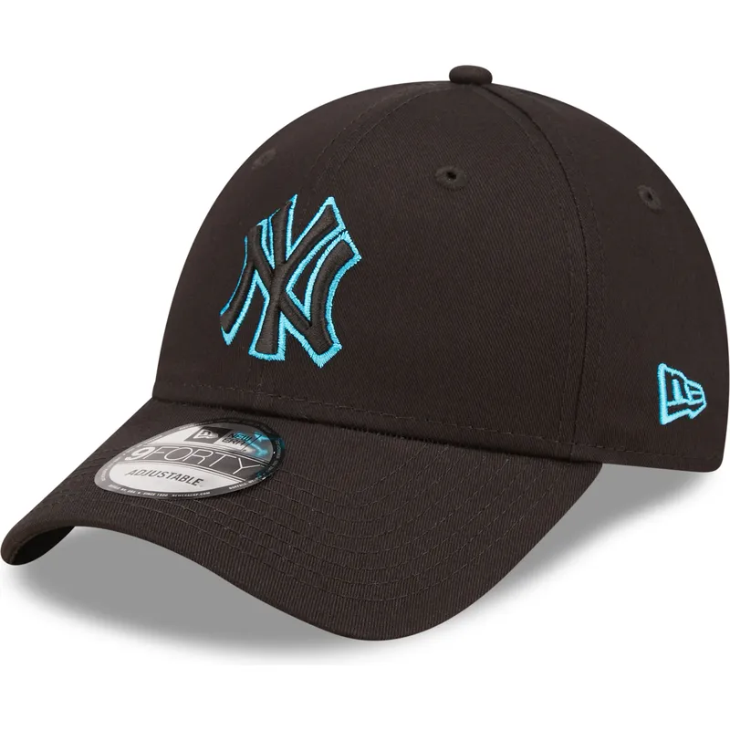 cepur-izliekta-melns-regulejams-9forty-neon-outline-no-new-york-yankees-mlb-no-new-era