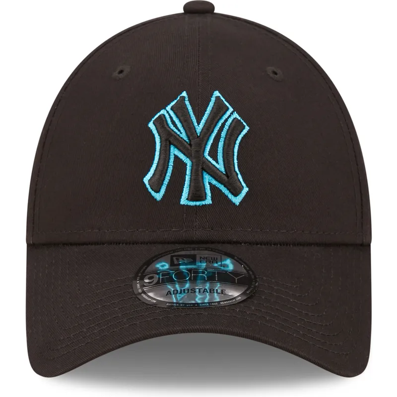 cepur-izliekta-melns-regulejams-9forty-neon-outline-no-new-york-yankees-mlb-no-new-era