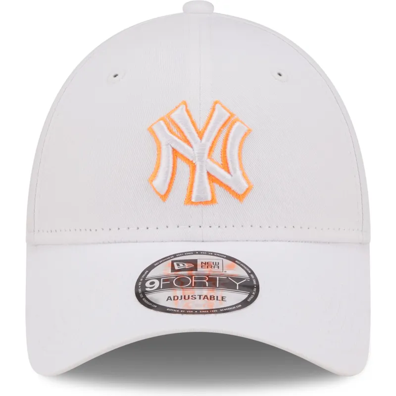 cepur-izliekta-balts-regulejams-9forty-neon-outline-no-new-york-yankees-mlb-no-new-era