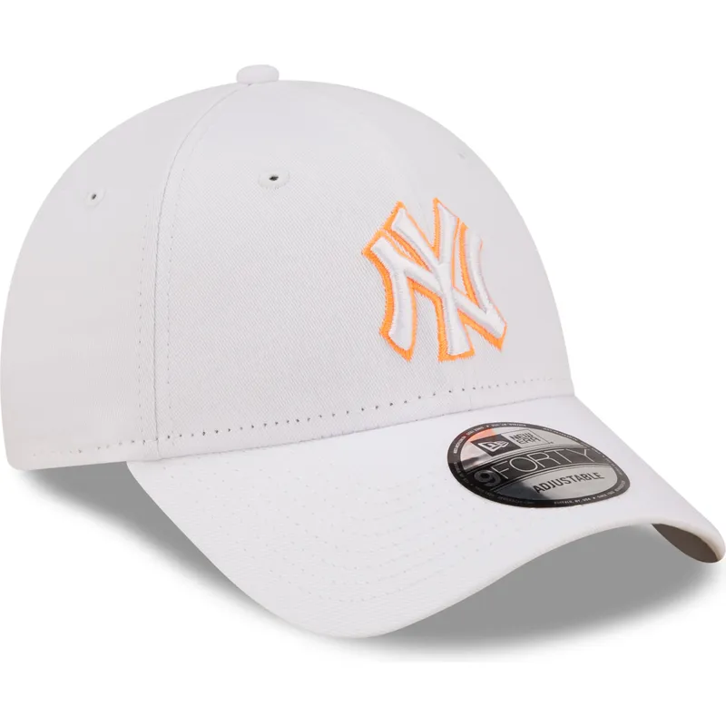 cepur-izliekta-balts-regulejams-9forty-neon-outline-no-new-york-yankees-mlb-no-new-era