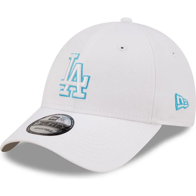 cepur-izliekta-balts-regulejams-9forty-neon-outline-no-los-angeles-dodgers-mlb-no-new-era