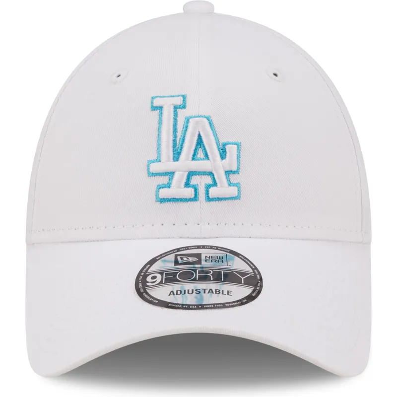 cepur-izliekta-balts-regulejams-9forty-neon-outline-no-los-angeles-dodgers-mlb-no-new-era