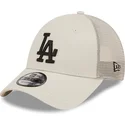 beige-verstellbare-trucker-kappe-a-frame-home-field-der-los-angeles-dodgers-mlb-von-new-era