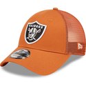 new-era-a-frame-home-field-las-vegas-raiders-nfl-orange-adjustable-trucker-hat