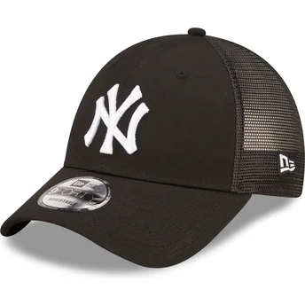 schwarze-verstellbare-trucker-kappe-a-frame-home-field-der-new-york-yankees-mlb-von-new-era
