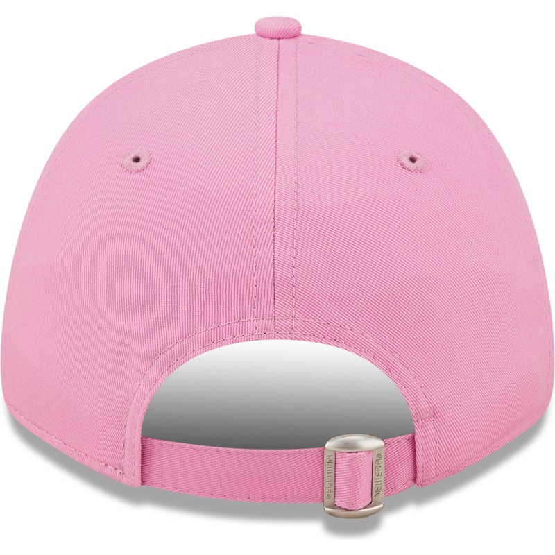 new-era-curved-brim-white-logo-9forty-league-essential-new-york-yankees-mlb-pink-adjustable-cap