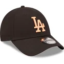 cepur-izliekta-melns-regulejama-lente-9forty-league-essential-no-los-angeles-dodgers-mlb-no-new-era