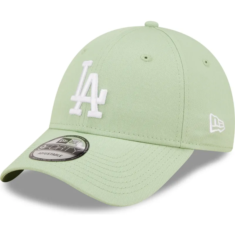 Gorra curva verde claro ajustable 9FORTY League Essential de Los Angeles  Dodgers MLB de New Era
