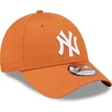 new-era-new-york-yankees-mlb-9forty-league-essential-verstellbare-orangefarbene-kappe