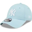 verstellbare-hellblaue-9forty-league-essential-kappe-der-new-york-yankees-mlb-von-new-era
