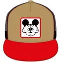 capslab-disney-casf-mo4-mickey-mouse-braun-rote-flache-trucker-kappe