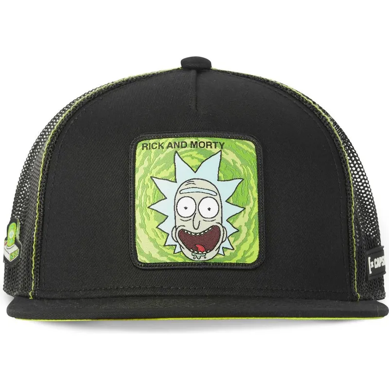 cepur-plakana-truckeris-melns-snapback-casf-ri1-rick-sanchez-riks-un-mortijs-no-capslab cepur-plakana-truckeris-melns-snapback-casf-ri1-rick-sanchez-riks-un-mortijs-no-capslab