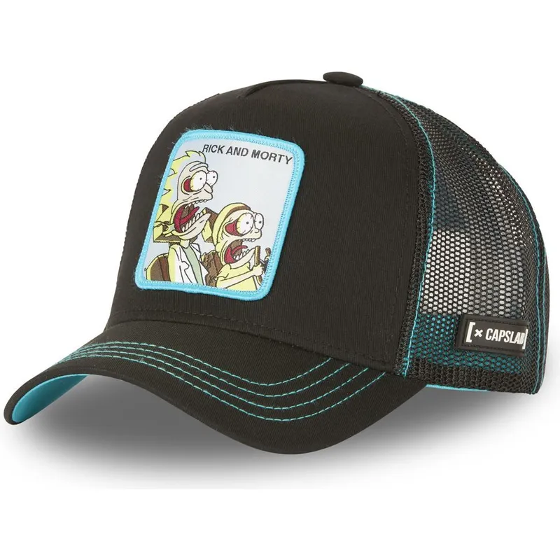 cepur-izliekta-truckeris-melns-snapback-re3-rick-un-morty-riks-un-mortijs-no-capslab