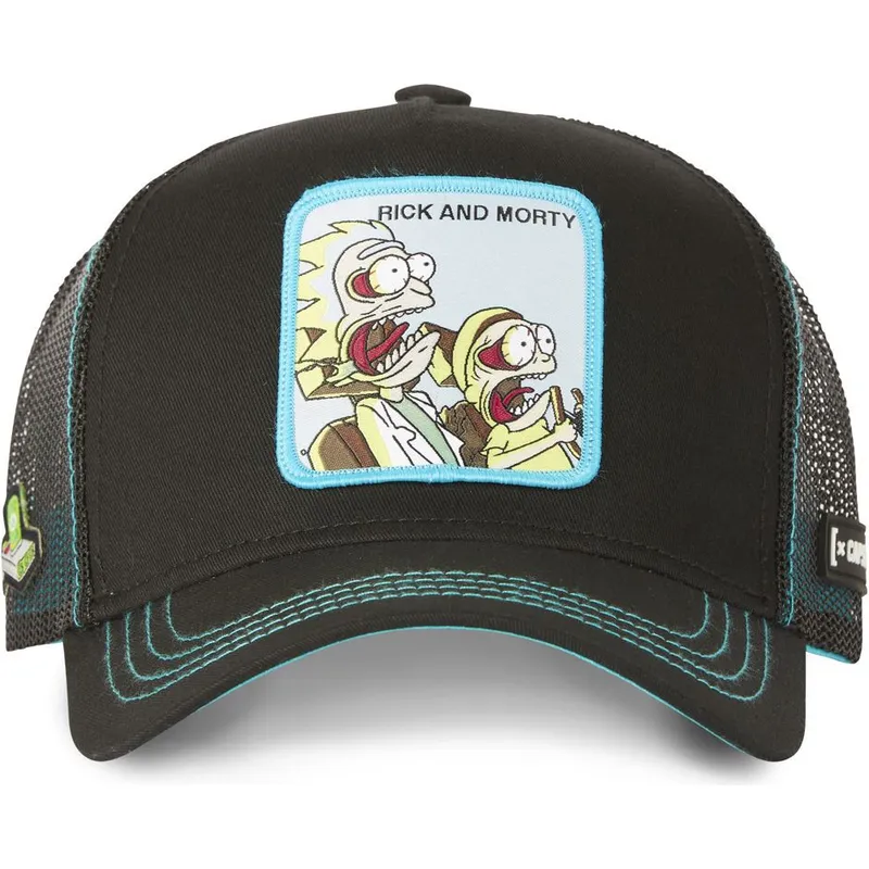 cepur-izliekta-truckeris-melns-snapback-re3-rick-un-morty-riks-un-mortijs-no-capslab
