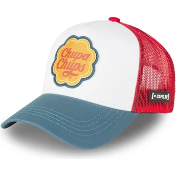 Czapka trucker biała, czerwona i niebieska CC2 Chupa Chups od Capslab