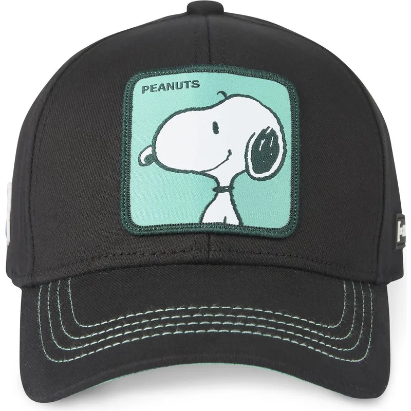 schwarze-gebogene-snapback-kappe-snoopy-nu1-peanuts-von-capslab
