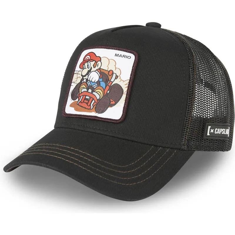 cepur-izliekta-truckeris-melns-snapback-kart-tur1-bros-mario-super-mario-bros-no-capslab