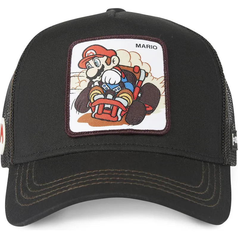 cepur-izliekta-truckeris-melns-snapback-kart-tur1-bros-mario-super-mario-bros-no-capslab