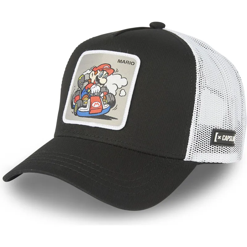 cepur-izliekta-truckeris-melns-snapback-kart-dri2-bros-mario-super-mario-bros-no-capslab