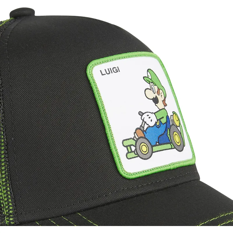 cepur-izliekta-truckeris-melns-snapback-kart-lui1-bros-luigi-super-mario-bros-no-capslab