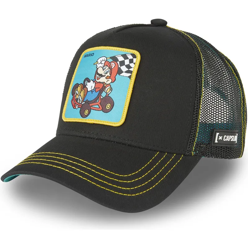cepur-izliekta-truckeris-melns-snapback-kart-vic1-bros-mario-super-mario-bros-no-capslab