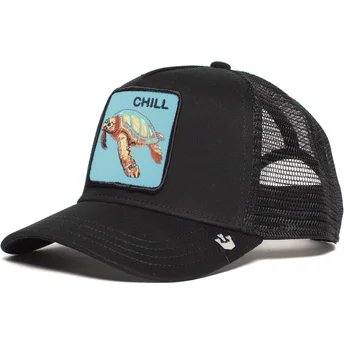 cepur-izliekta-truckeris-melns-snapback-chill-the-farm-no-goorin-bros