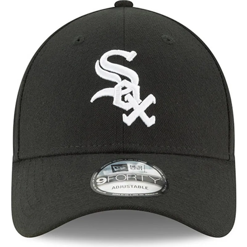 schwarze-verstellbare-gebogene-kappe-9forty-the-league-der-chicago-white-sox-mlb-von-new-era