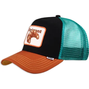 Schwarze, blaue und braune Trucker-Cap Croissant HFT Food von Djinns
