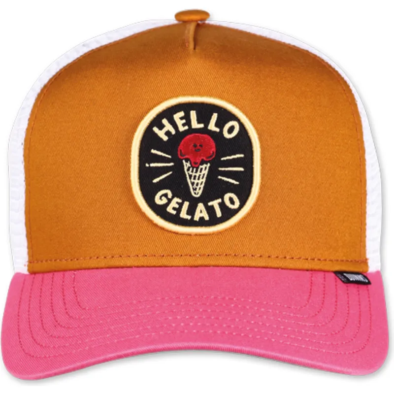 cepur-izliekta-soferis-bruns-snapback-hello-gelato-hft-food-no-djinns