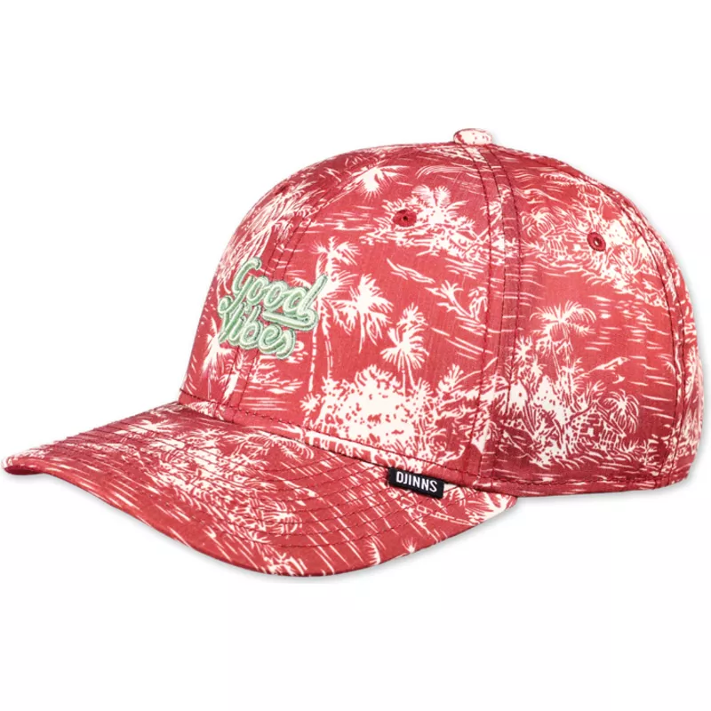 djinns-curved-brim-good-aloha-truefit-red-adjustable-cap