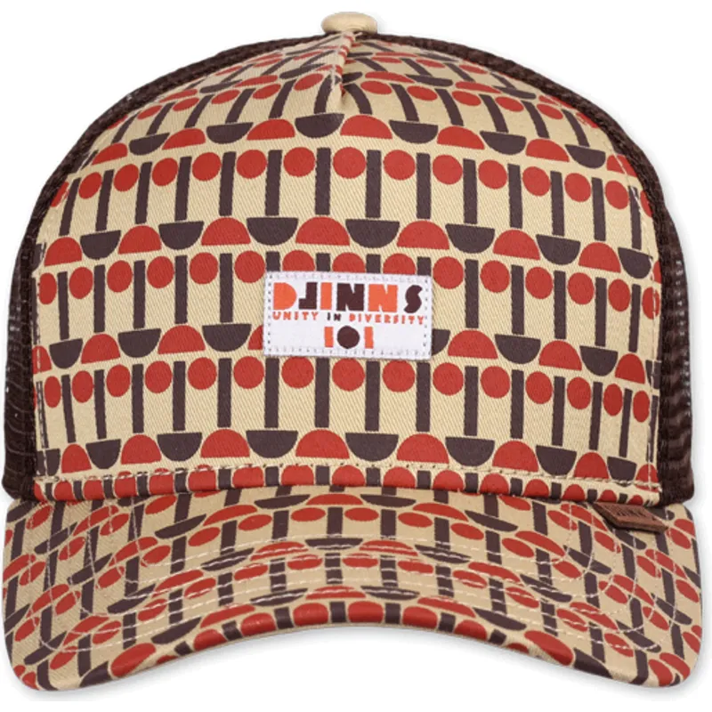 cepur-izliekta-truckeris-bruns-snapback-unity-in-diversity-hft-ioi-no-djinns