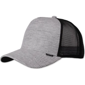 Czapka trucker szara i czarna HFT WaffleJersey od Djinns