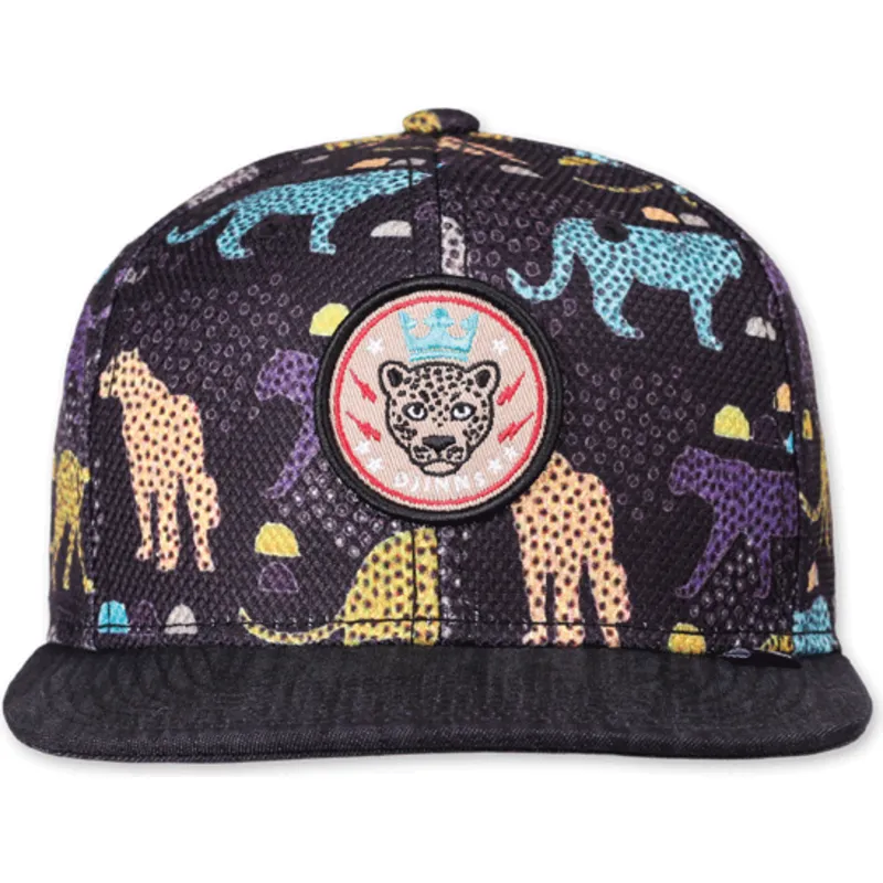 cepur-plakana-melns-snapback-gepard-linen-no-djinns